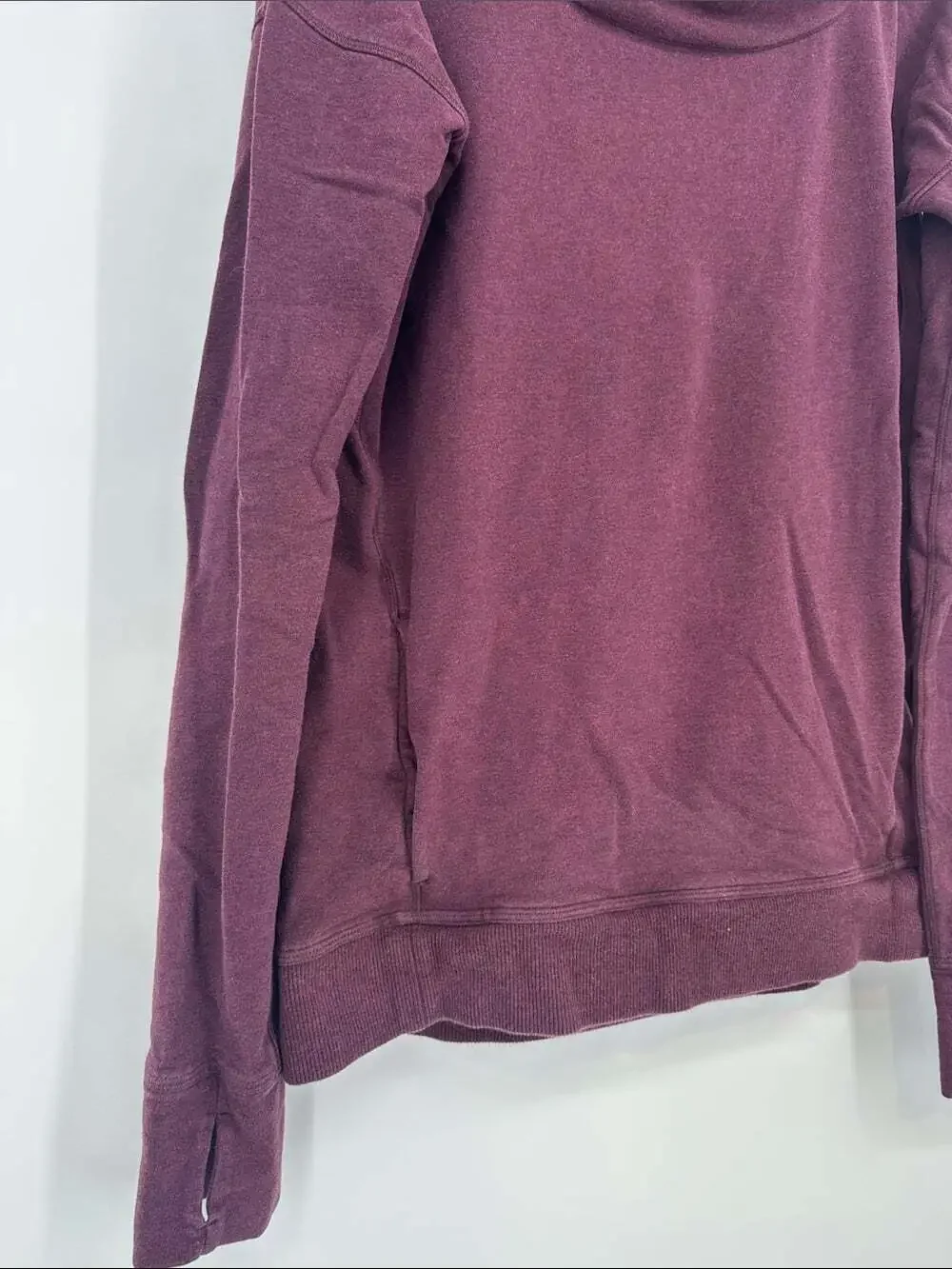 Lululemon Stress Less Hoodie - Size 6, Heather Bordeaux